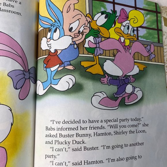 Tiny Toon Adventures Happy Birthday Babs Little Golden Book 1990 u Childrens Boo - Picture 7 of 7